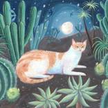 Cactus Garden Cat by Mary Stubberfield