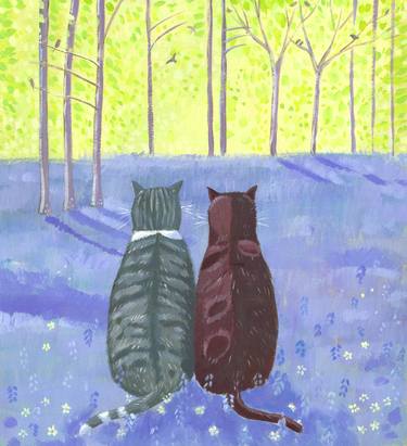 Original Folk Animal Paintings by Mary Stubberfield