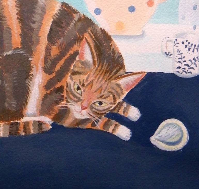 Original Cats Painting by Mary Stubberfield