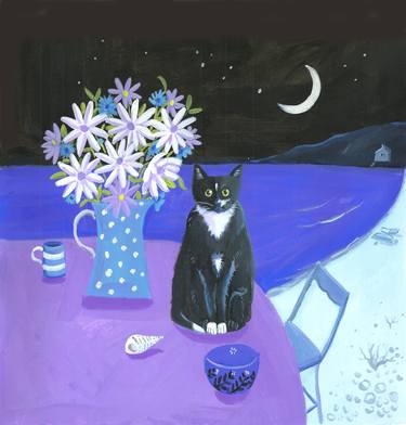 Original Fine Art Cats Paintings by Mary Stubberfield