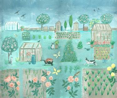Original Illustration Garden Paintings by Mary Stubberfield