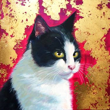 Print of Realism Cats Paintings by Mary Stubberfield