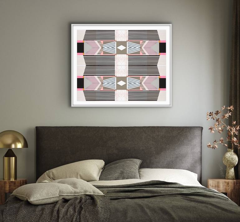 Original Geometric Abstraction Abstract Printmaking by Alyson Khan