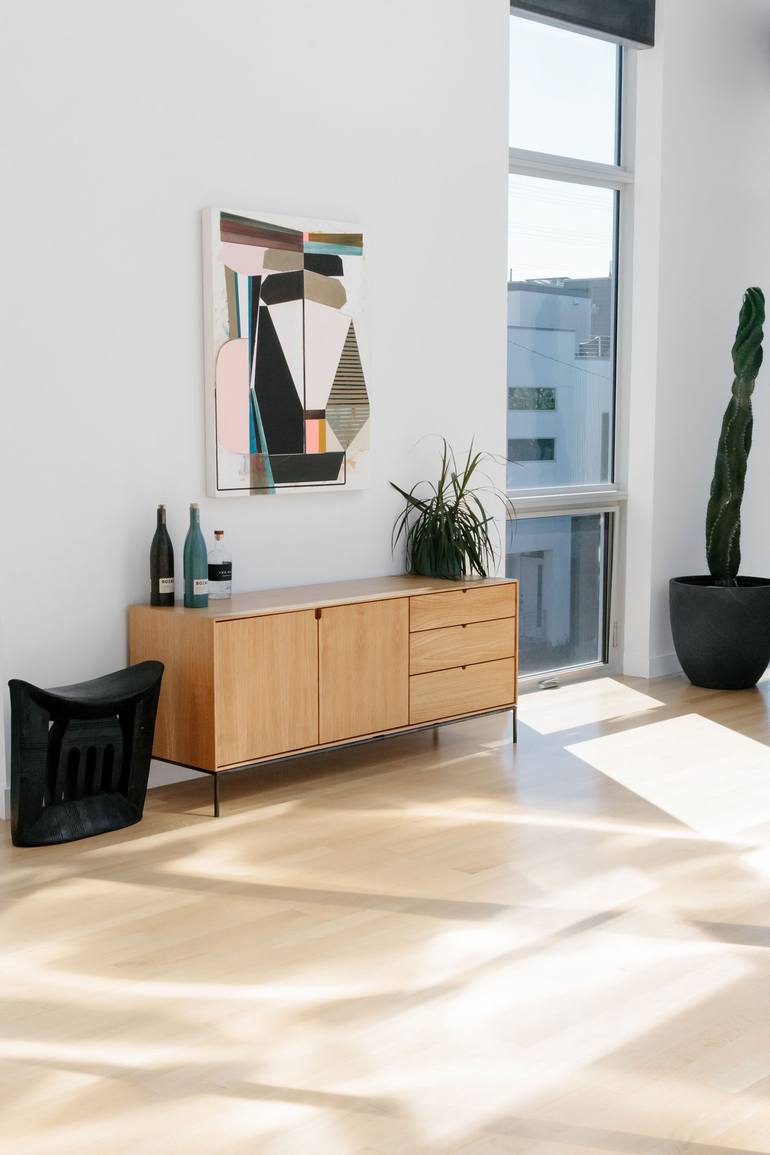 Original Geometric Abstract Painting by Alyson Khan