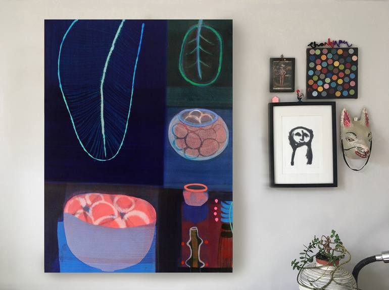 Original Abstract Botanic Painting by Ella Carty