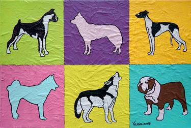Print of Dogs Paintings by Vlado Vesselinov