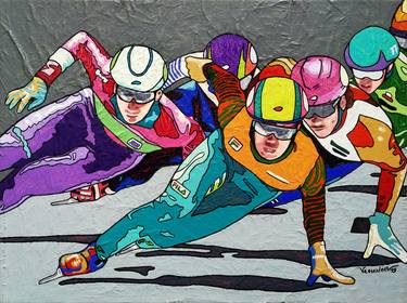 Original Figurative Sport Paintings by Vlado Vesselinov