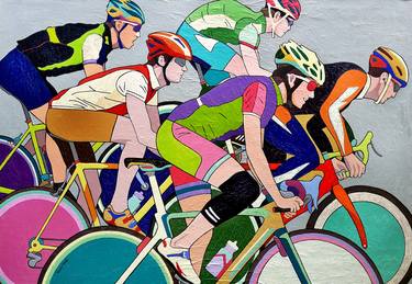 Original Pop Art Bicycle Paintings by Vlado Vesselinov
