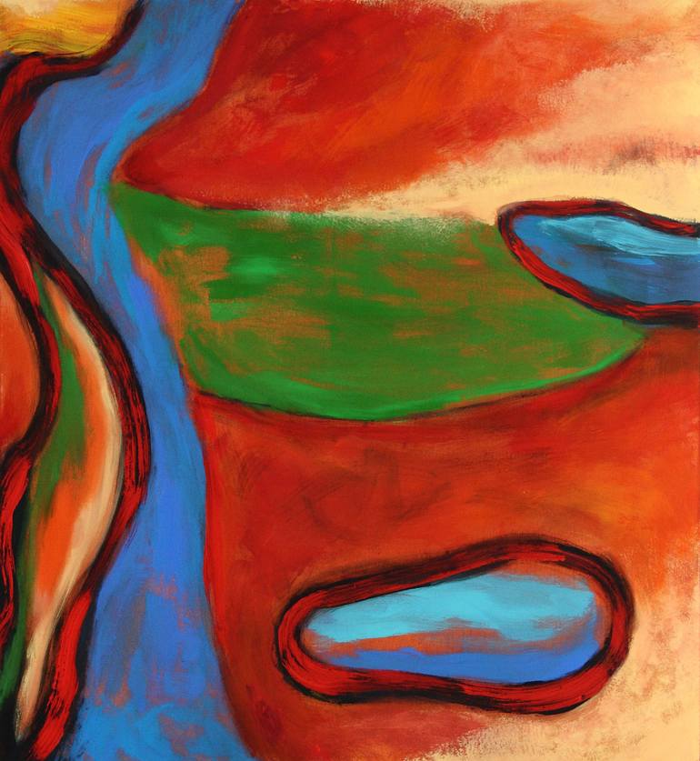 Original Abstract Expressionism Abstract Painting by Augustas Lopas