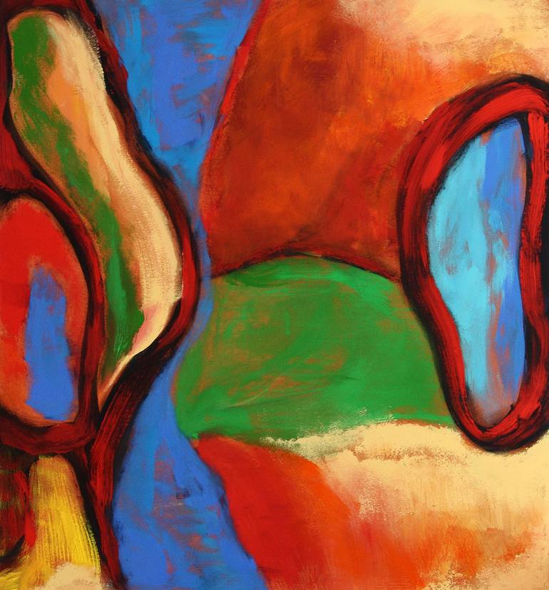 Original Abstract Expressionism Abstract Painting by Augustas Lopas