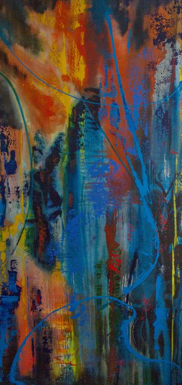 Original Abstract Expressionism Abstract Paintings by Augustas Lopas