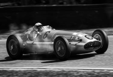 Jochen Maas in The 1953 Mercedes Silver Arrow Grand Prix Car - Limited Edition of 20 thumb
