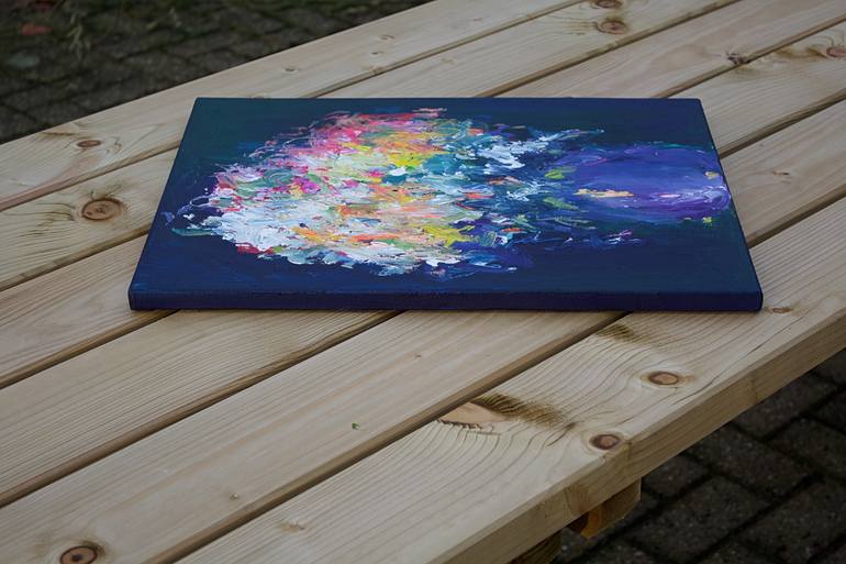 Original Abstract Floral Painting by Geesien Postema