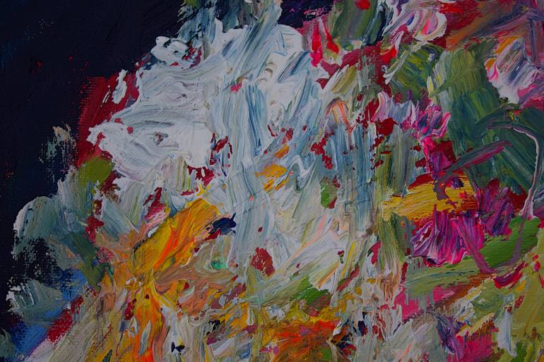 Original Abstract Floral Painting by Geesien Postema