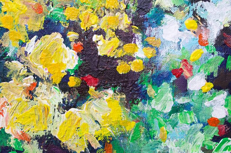 Original Abstract Expressionism Floral Painting by Geesien Postema