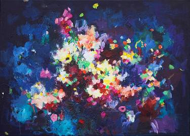 Print of Abstract Expressionism Floral Paintings by Geesien Postema