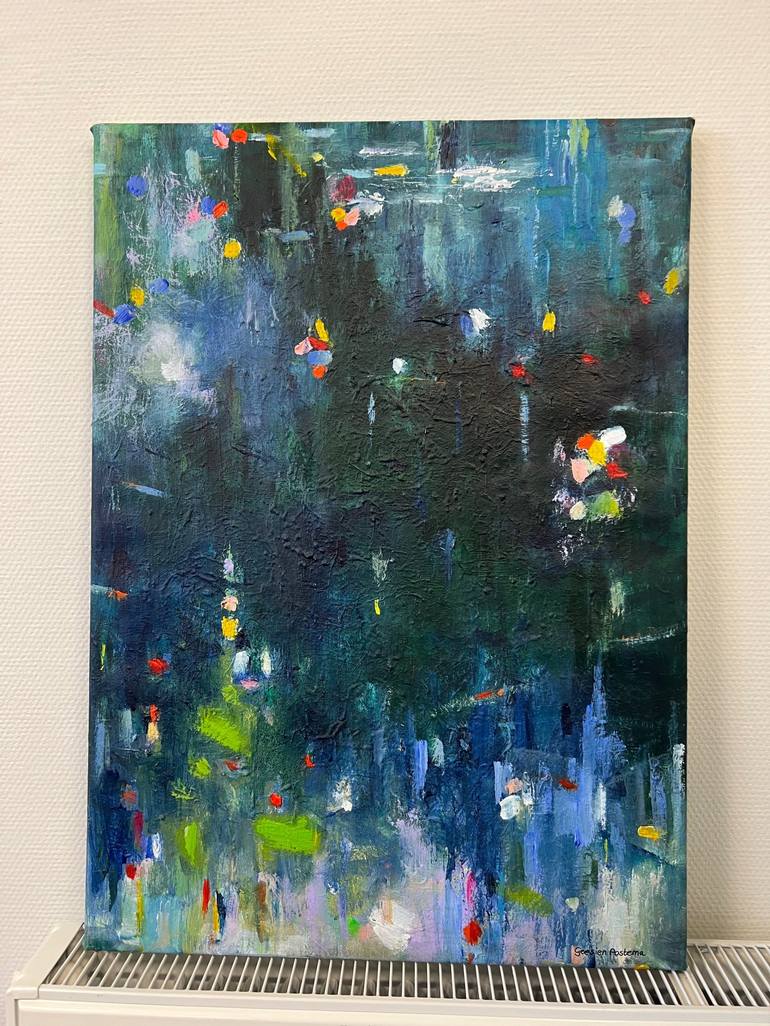 Original Abstract Expressionism Water Painting by Geesien Postema