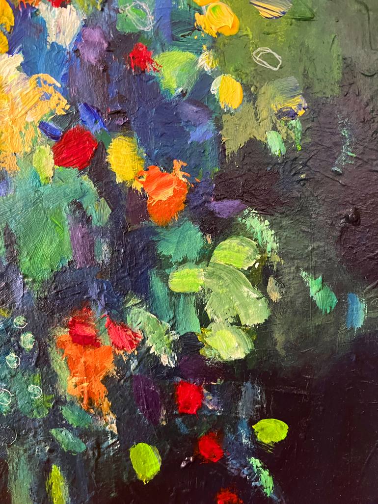 Original Abstract Expressionism Floral Painting by Geesien Postema