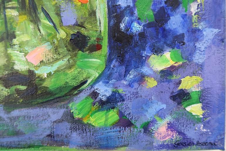 Original Abstract Expressionism Floral Painting by Geesien Postema