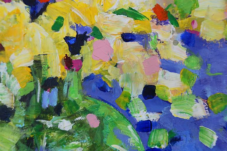 Original Abstract Expressionism Floral Painting by Geesien Postema