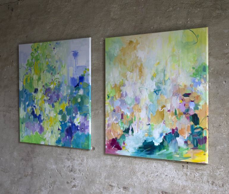 Original Abstract Expressionism Landscape Painting by Geesien Postema