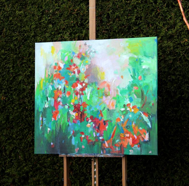 Original Abstract Botanic Painting by Geesien Postema