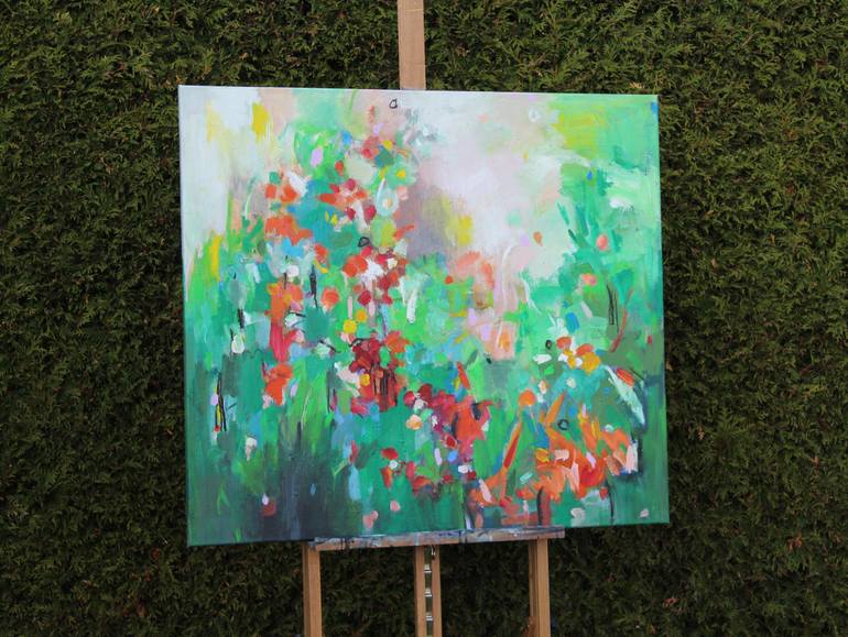 Original Abstract Botanic Painting by Geesien Postema