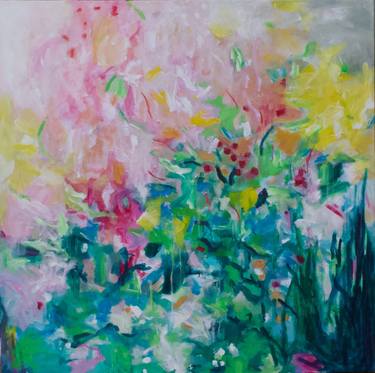 Original Abstract Floral Paintings by Geesien Postema