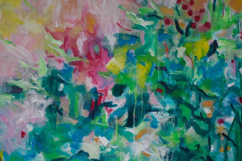 Original Abstract Floral Painting by Geesien Postema