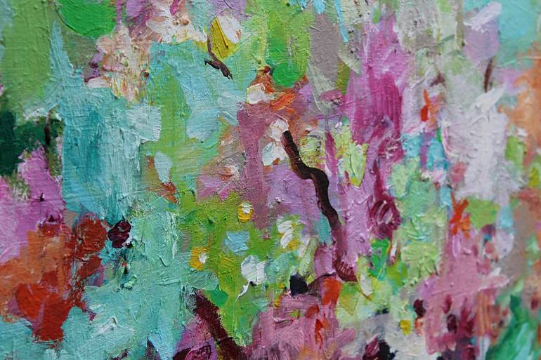 Original Abstract Garden Painting by Geesien Postema