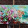 This is an abstract floral painting in mainly soft pastel colors which give the painting a sunny vibe.
It is inpirered by the colors of Spring, with the soft greens, yellows and pinks. It is painted in a loose and gestural way. Lots of layers give it a vivid and vibrant look.
It is a promise of happy times to come!
Sides are painted, signed on the back at request on the front.