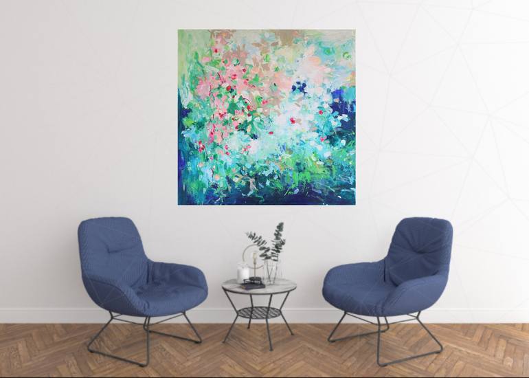 Original Abstract Botanic Painting by Geesien Postema