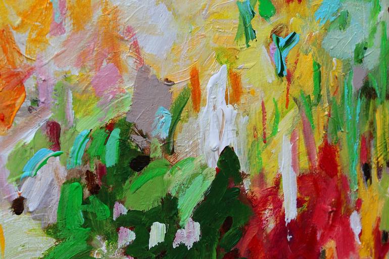 Original Abstract Garden Painting by Geesien Postema