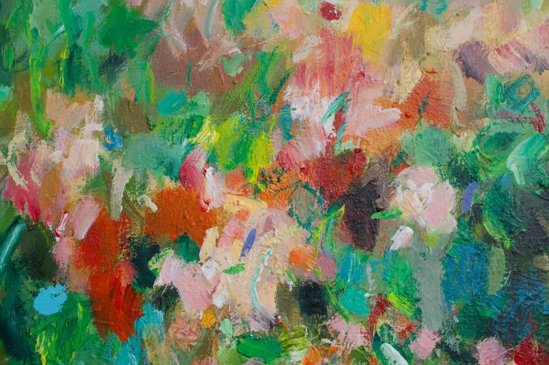 Original Abstract Expressionism Floral Painting by Geesien Postema