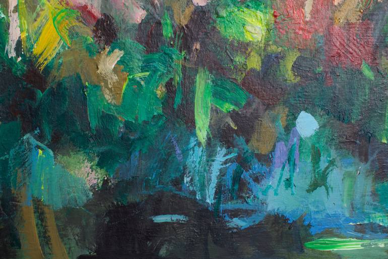 Original Abstract Expressionism Floral Painting by Geesien Postema