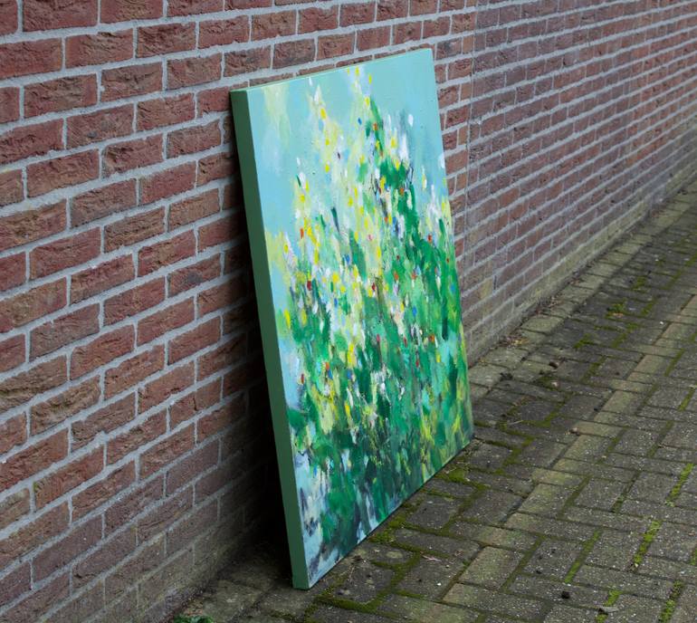 Original Abstract Botanic Painting by Geesien Postema