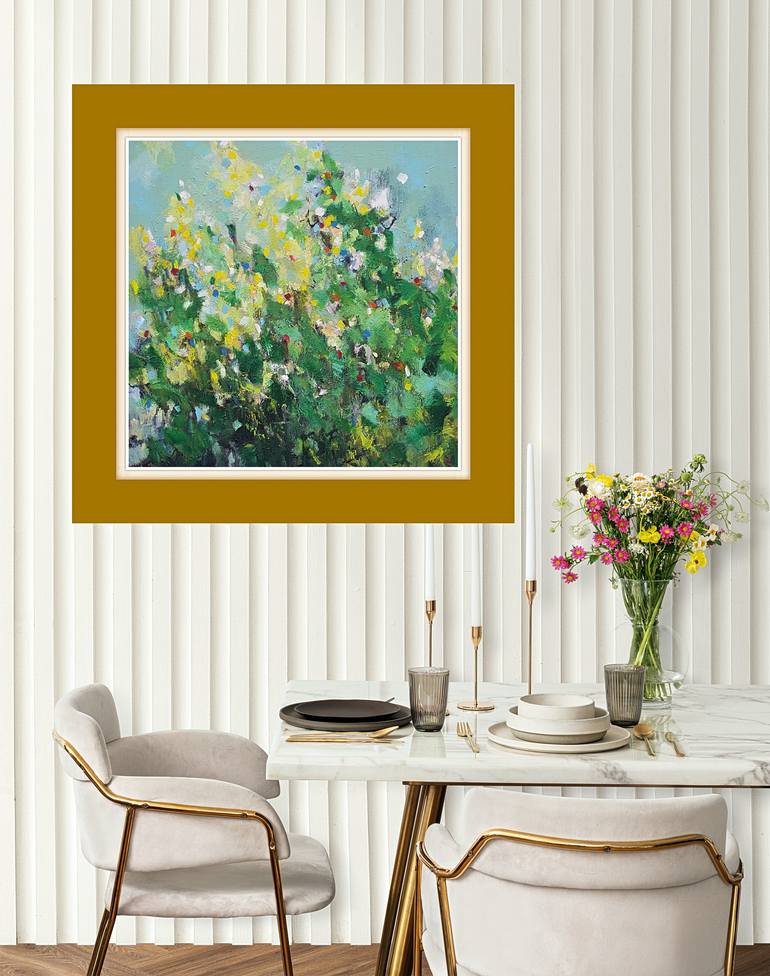 Original Abstract Botanic Painting by Geesien Postema