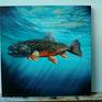brook trout 1 on easel with VS hand