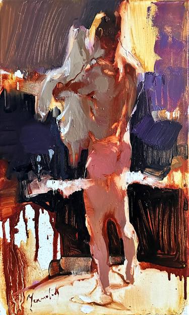 Original Impressionism Nude Painting by Iryna Yermolova