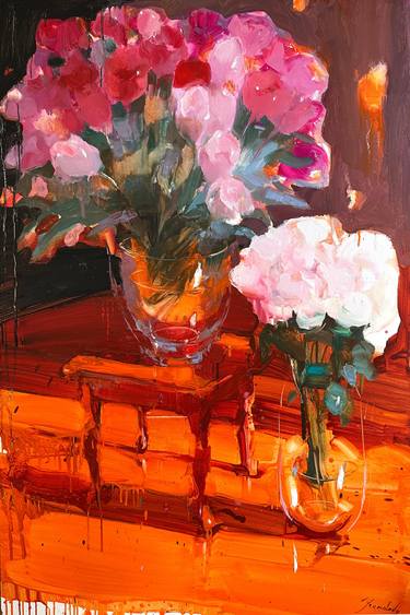 Original Abstract Floral Painting by Iryna Yermolova