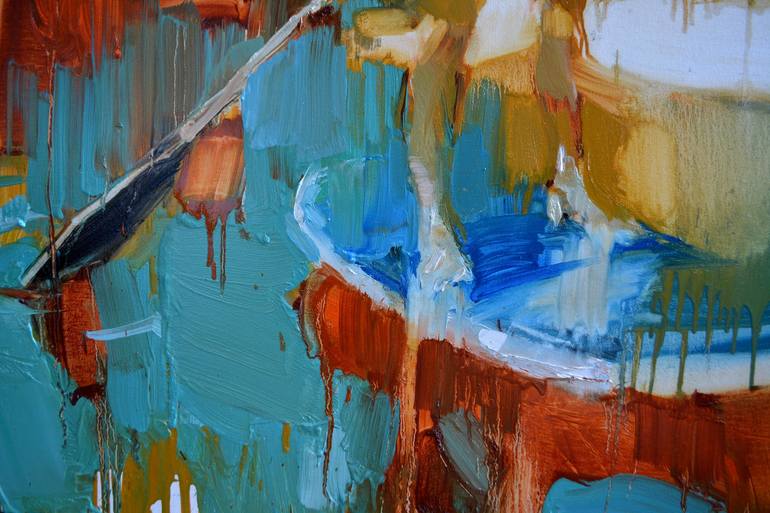 Original Abstract Beach Painting by Iryna Yermolova