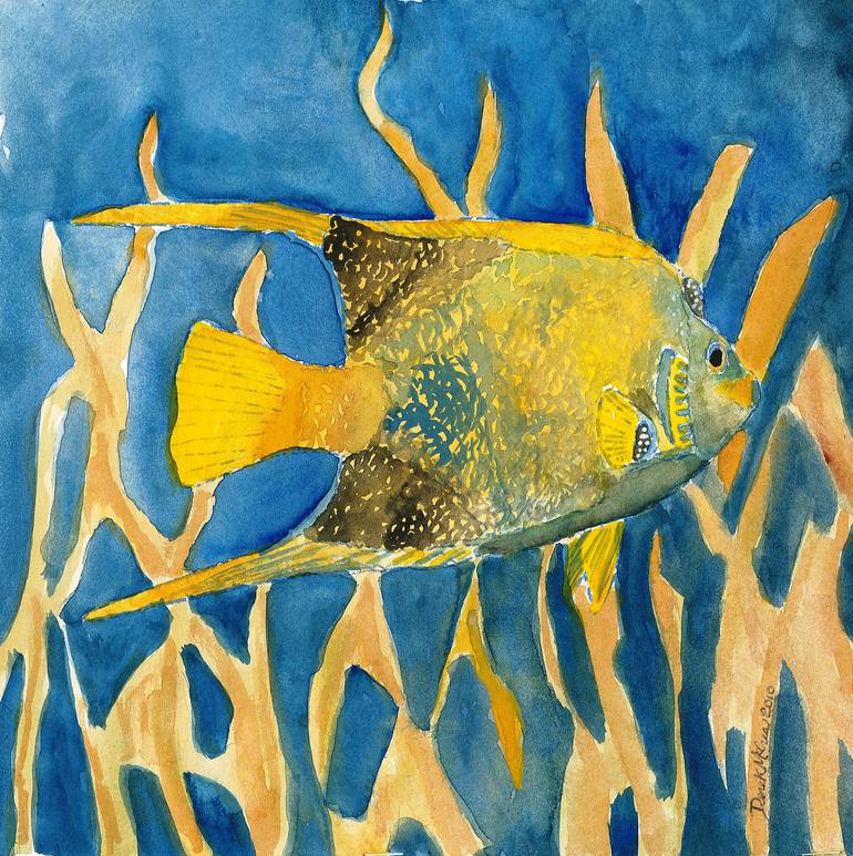 tropical fish watercolor