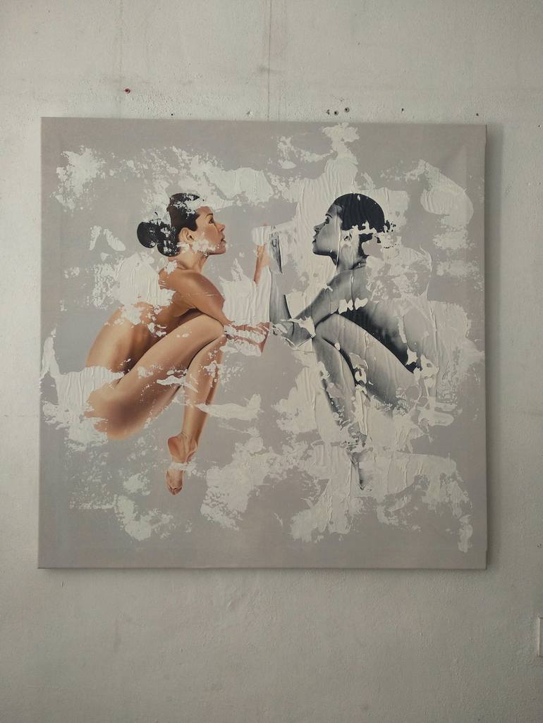 Original Conceptual Nude Painting by Raúl Lara