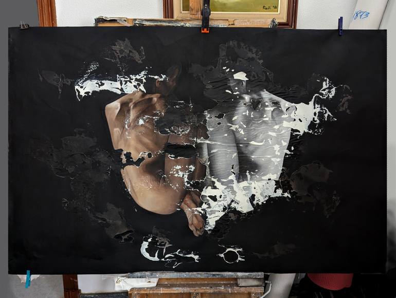Original Figurative Nude Painting by Raúl Lara