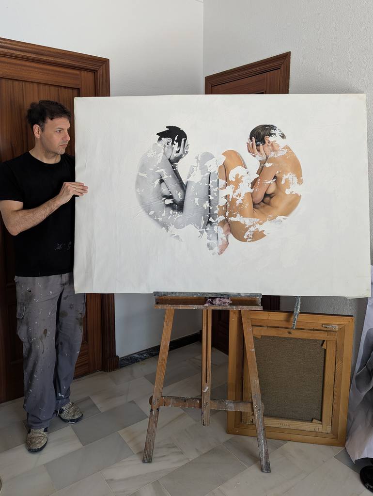 Original Figurative Nude Painting by Raúl Lara