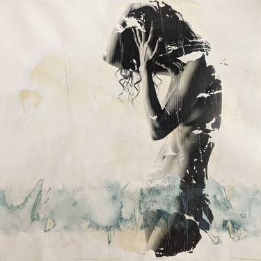 Original Abstract Expressionism Nude Painting by Raúl Lara