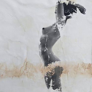 Original Abstract Expressionism Nude Painting by Raúl Lara