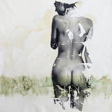 Original Abstract Expressionism Nude Painting by Raúl Lara