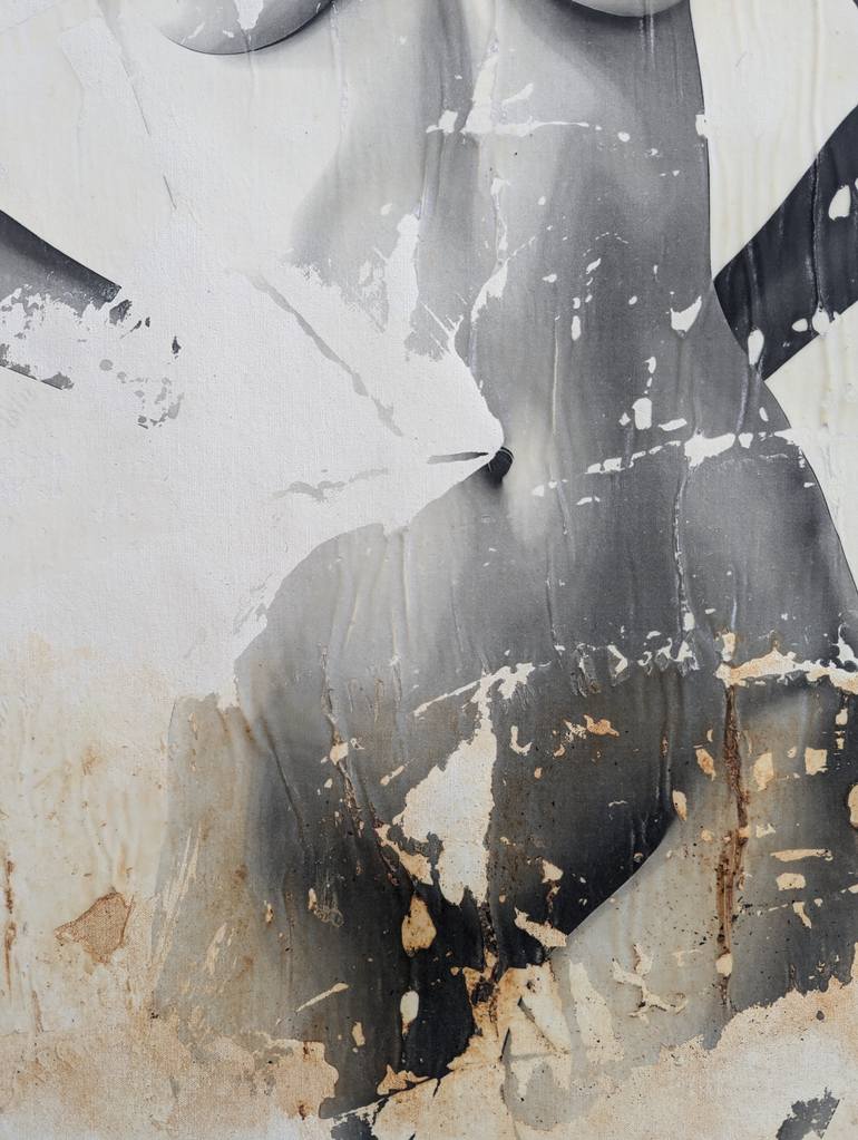 Original Abstract Expressionism Nude Painting by Raúl Lara