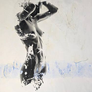 Original Abstract Expressionism Nude Painting by Raúl Lara